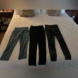 Women's 3 pair of leggings. Very good condition. RBX, 90 Degrees and Danskin